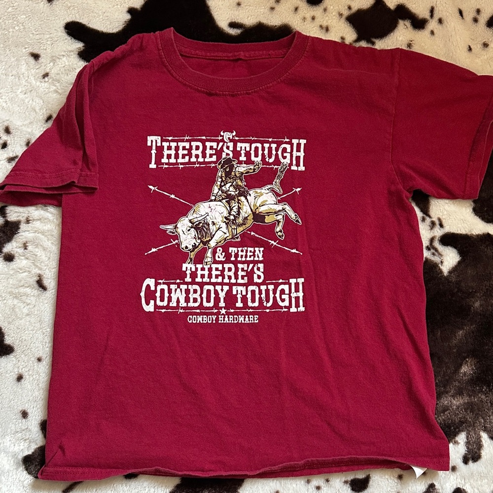 Cowboy Hardware Kids Maroon Graphic Tee
